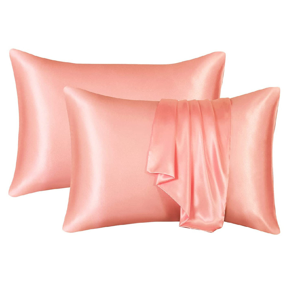 2 Pack Satin Silk Pillowcase / Pillow Cover